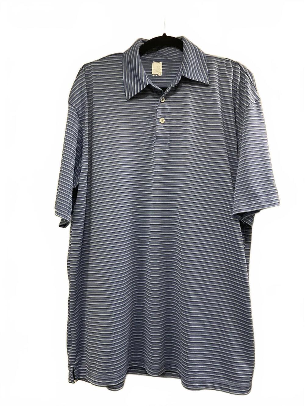 Slazenger Mens Blue Striped Short Sleeve Polo Shirt Size M